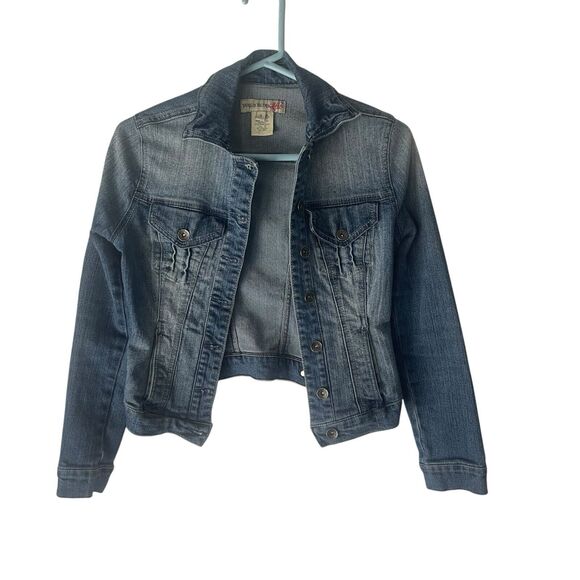 Paris Blues Y2k 2000s Size Small Denim Medium Wash Jean Jacket - Picture 1 of 8